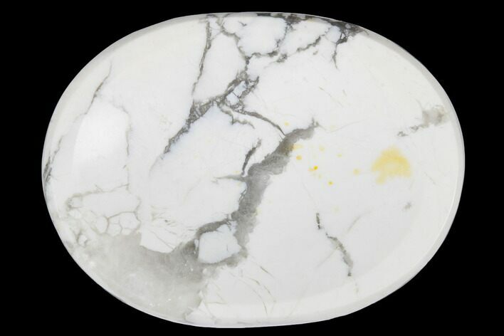 Polished White Howlite Worry Stones - 1.5" Size - Photo 1